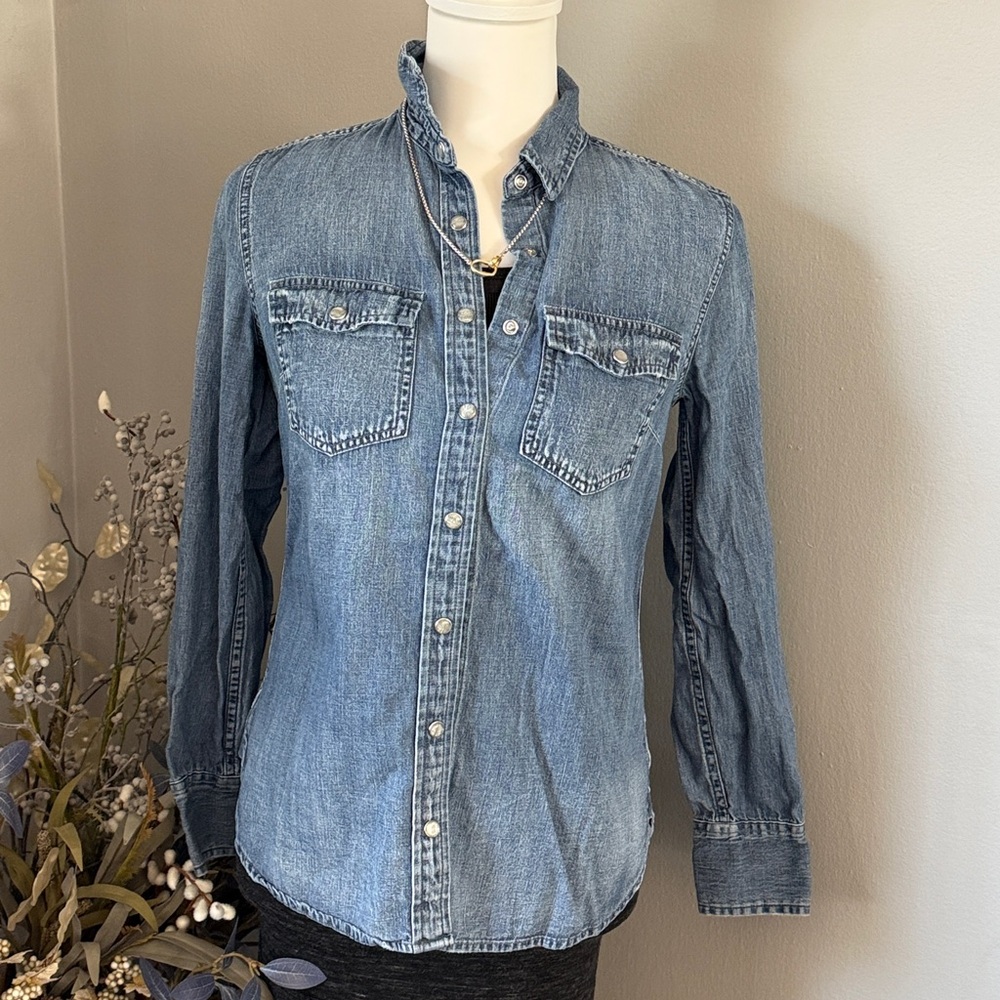 J. Crew Classic Blue Denim Shirt